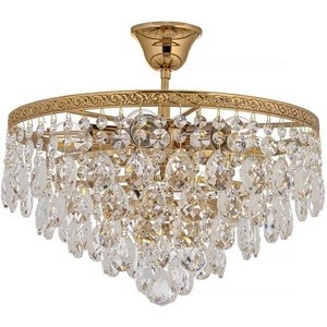 Потолочная люстра хрустальная на штанге Arti Lampadari Castellana Gold Castellana E 1.3.38.608 G