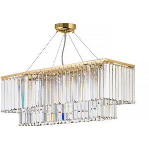 Люстра подвесная длиной 70 см хрустальная Arti Lampadari Enio E 1.5.70x25.101 GP