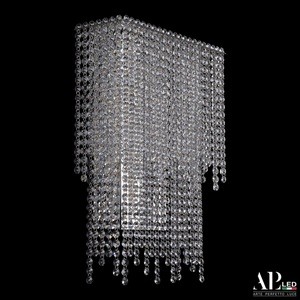 Бра светодиодное хрустальное APL LED Sicilia SH500.B3.35-45.B.Ni.4000 с подвесками