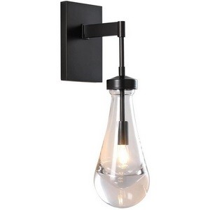 Бра Delight Collection Raindrop MT9093-1W black brushed gold