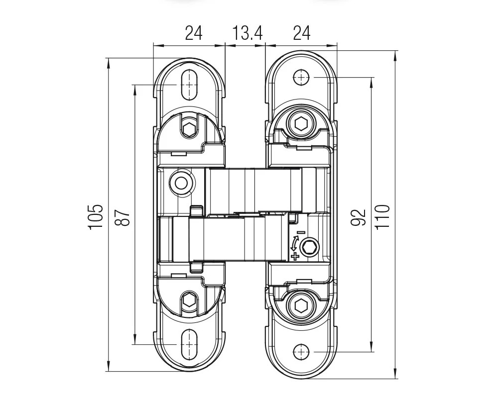 Скрытая петля Krona KOBLENZ KOMBI Hybrid K1019 COVER OL HD, золото глянец, нагрузка до 40 кг