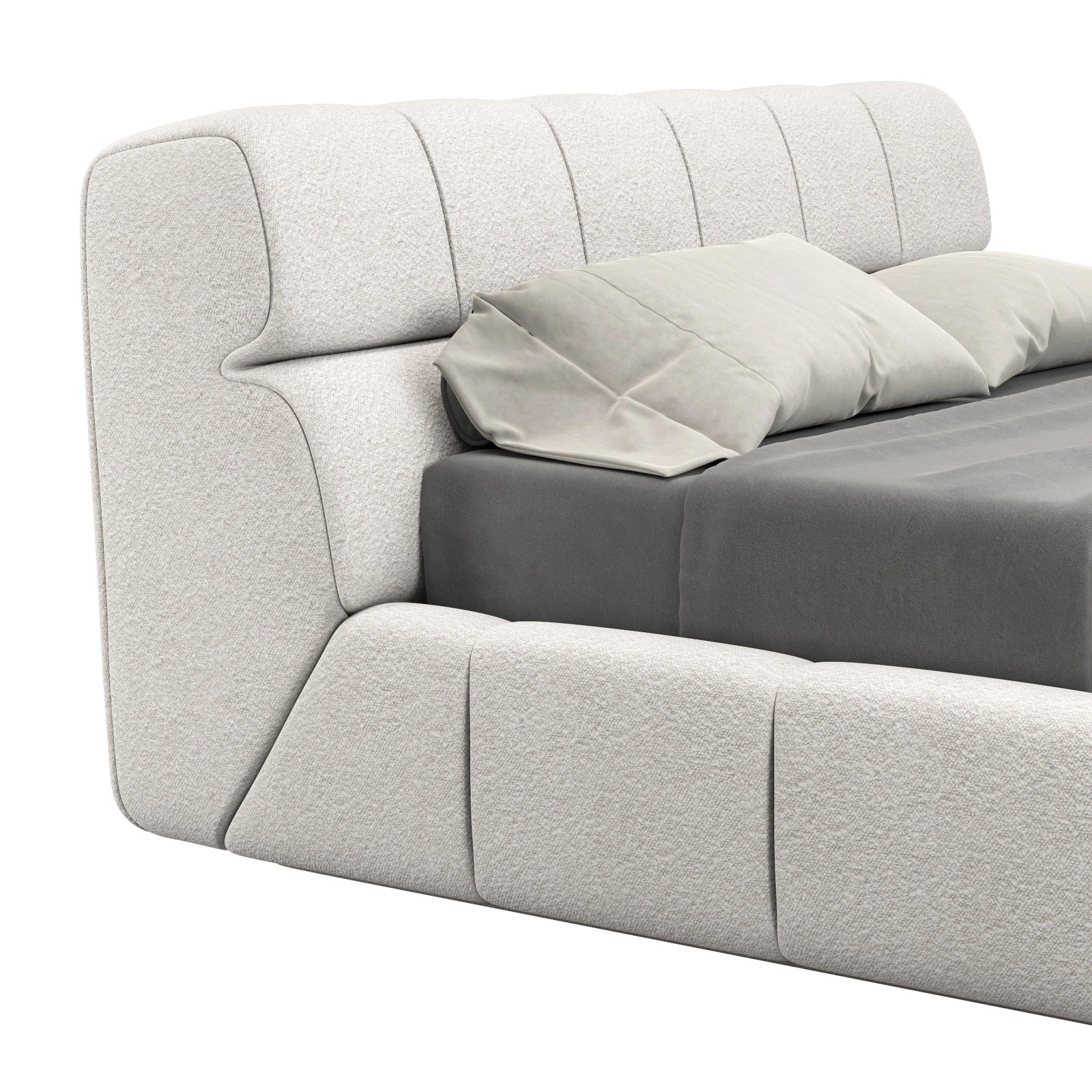 Кровать с подъемным механизмом Ванда (Wanda) 160*200 отделка ткань кат. 5 Loop 2 cream MDI.BD.SL.257