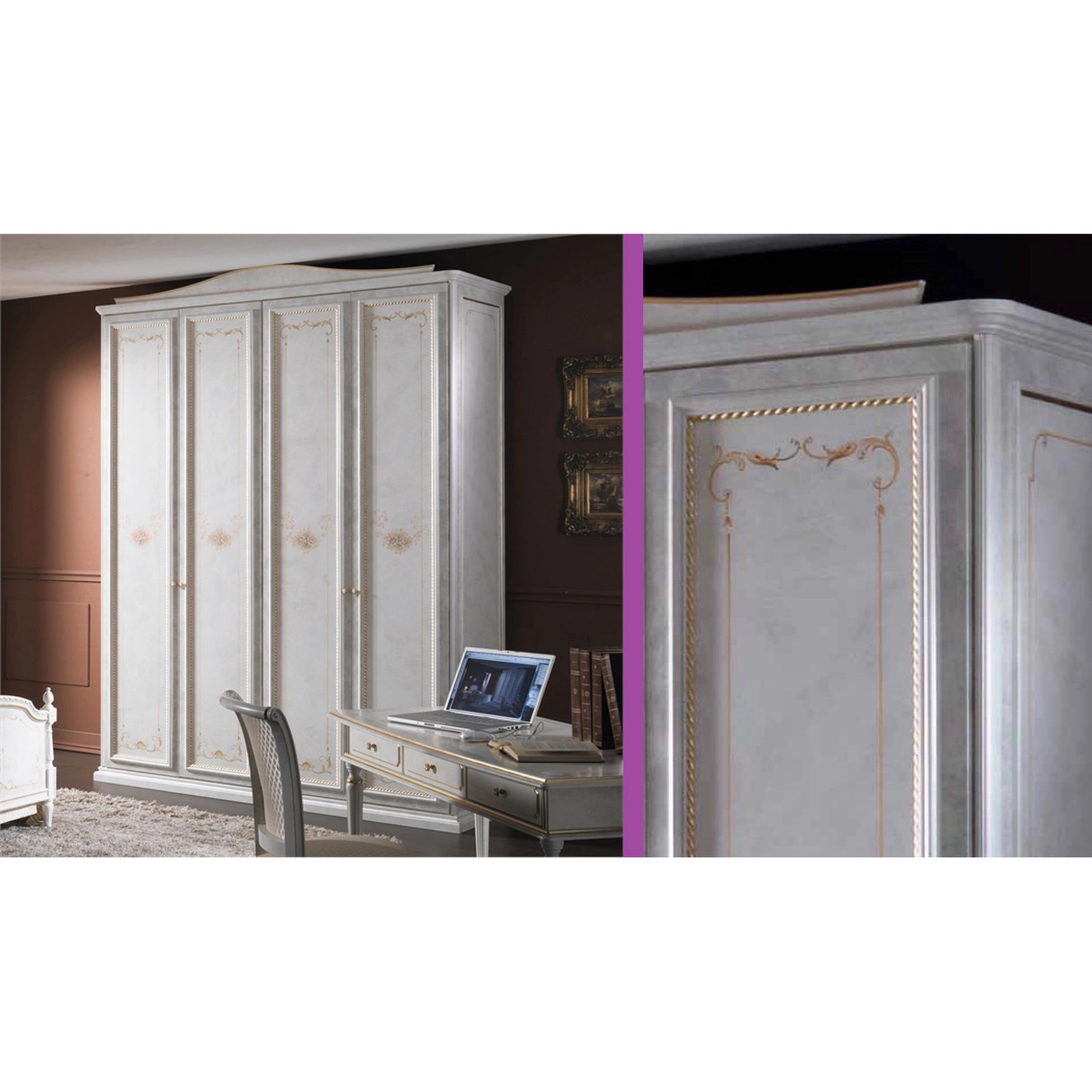 Гардероб Alesia с декоративным козырьком PG.WR.FG.1
